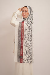 Red Kayan Printed Chiffon
